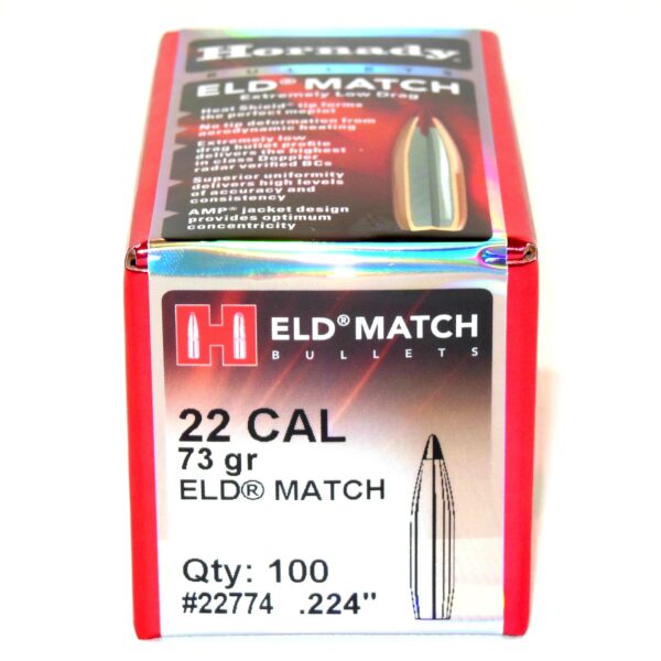 Hornady .224 / 22 73 Grain ELD-M (Extremely Low Drag Match) (100)