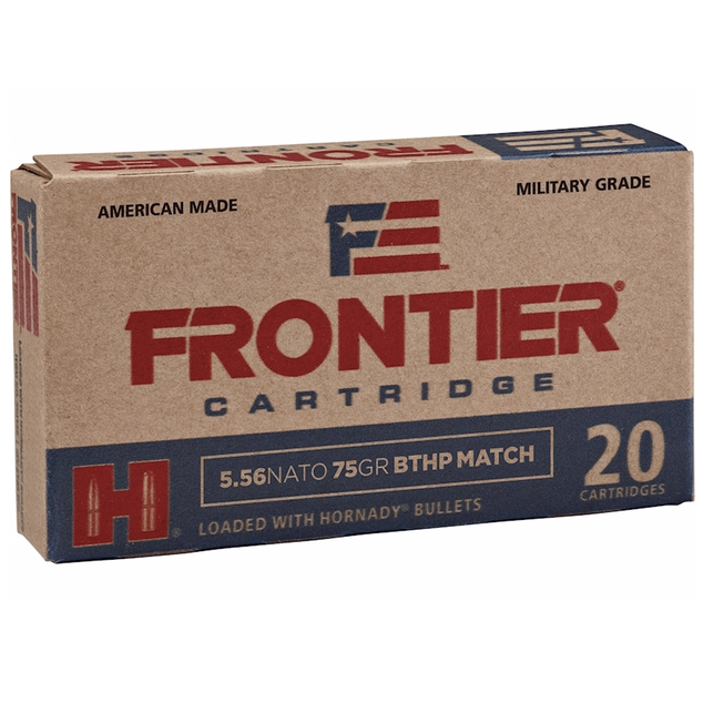Frontier 5.56 Nato 75 Gr Hornady Boat Tail Hollow Point Match Ammunition (20 Rounds) - 20 Rounds