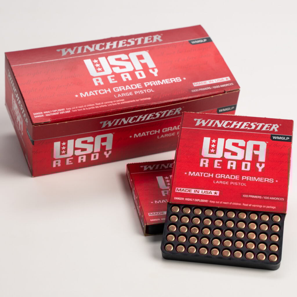 Winchester USA Ready Large Pistol Match Grade Primers 205 Box of 1000