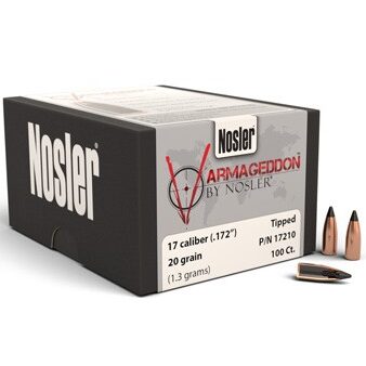 Nosler .172 / 17 20 Grain Varmageddon Flat Base Tipped (100)