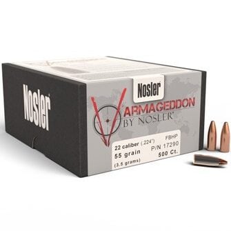 Nosler .224 / 22 55 Grain Varmageddon Flat Base Hollow Point (100)