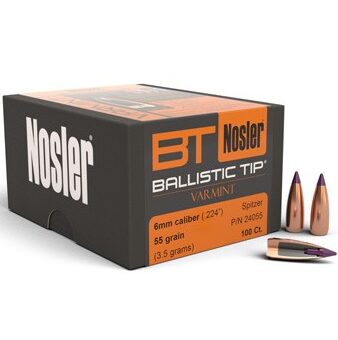 Nosler .243 / 6mm 55 Grain Spitzer Boat Tail (100)