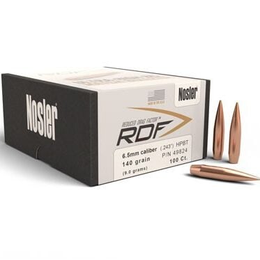 Nosler .264 / 6.5mm 130 Grain Hollow Point Boat Tail RDF (Reduced Drag Factor) (100)