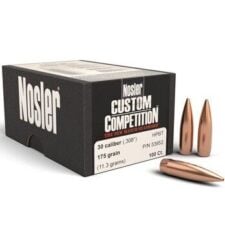 Nosler .308 / 30 175 Grain Hollow Point Boat Tail Custom Competition (100)