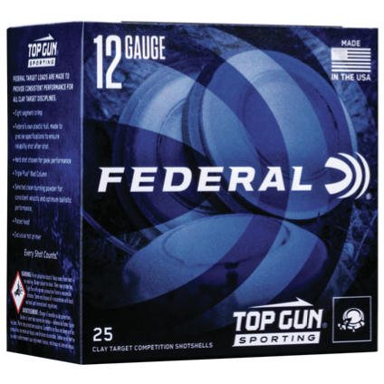 Federal 12 Ga 1 1/8 Oz #8 2 3/4" Top Gun Ammunition (25 Rounds) 1145 FPS