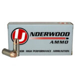 Underwood Ammunition 9mm Luger +P 124 Grain Full Metal Jacket Box of 50