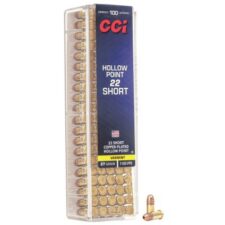 CCI Varmint Ammunition 22 Short 27 Grain Plated Round Nose Box of 100