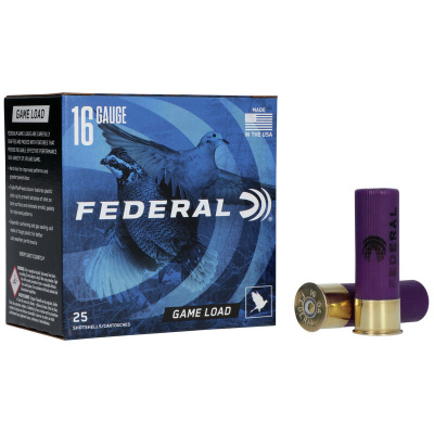 Federal Game Load Upland Hi-Brass Ammunition 16 Gauge 2-3/4 1 1/8 oz Shot