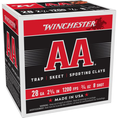 Winchester AA Target Ammunition 28 Gauge 2-3/4″ 3/4 oz