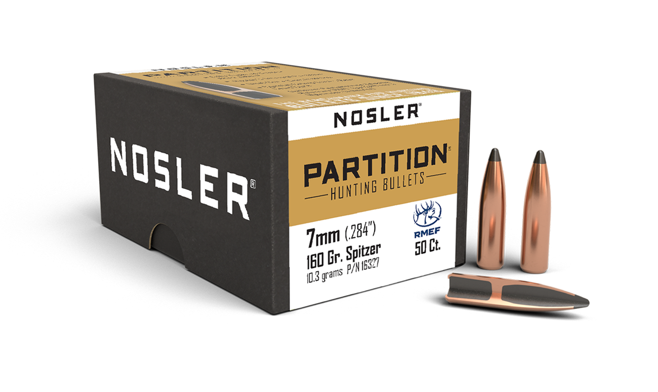 Nosler .284 Diameter 160 Grain Sptizer Partition 50 Count Bullets - Image 2