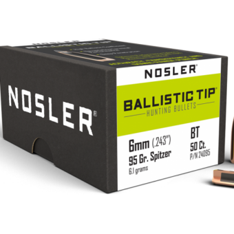 Nosler .243 Diameter 95 Grain Polymer Tip Ballistic Tip 50 Count Bullets