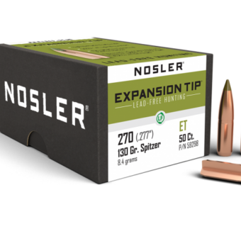 Nosler .277 Diameter 130 Grain Polymer Tip E-Tip 50 Count Bullets