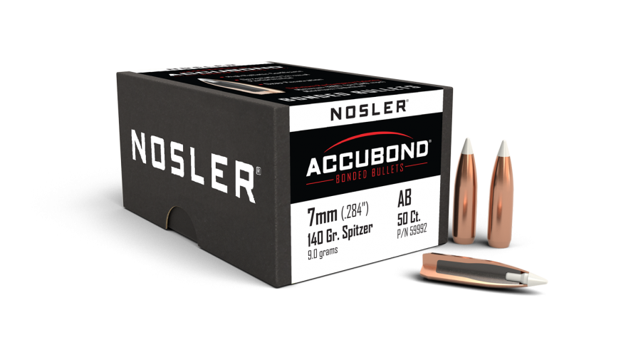 Nosler .284 Diameter 140 Grain Polymer Tip AccuBond 50 Count Bullets - Image 2