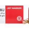 Sellier & Bellot Ammunition 357 Magnum 158 Grain Full Metal Jacket Box of 50