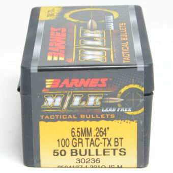 Barnes .264 Diameter 100 Grain Boat Tail Hollow Point Tactical 50 Count Bullets