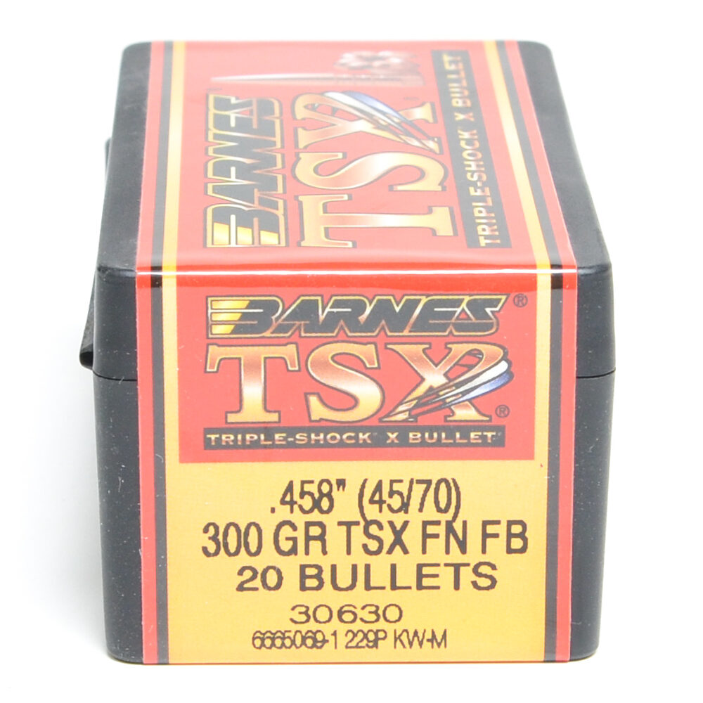 Barnes .458 Diameter 300 Grain Solid Hollow Point TSX 20 Count Bullets (45-70 Government)