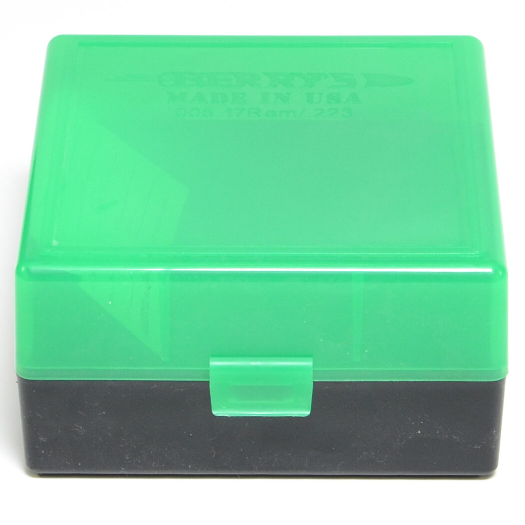 Berrys Ammo Box 222/223 Snap Hinged 100 #005 Zombie Green/Black 50/Cs