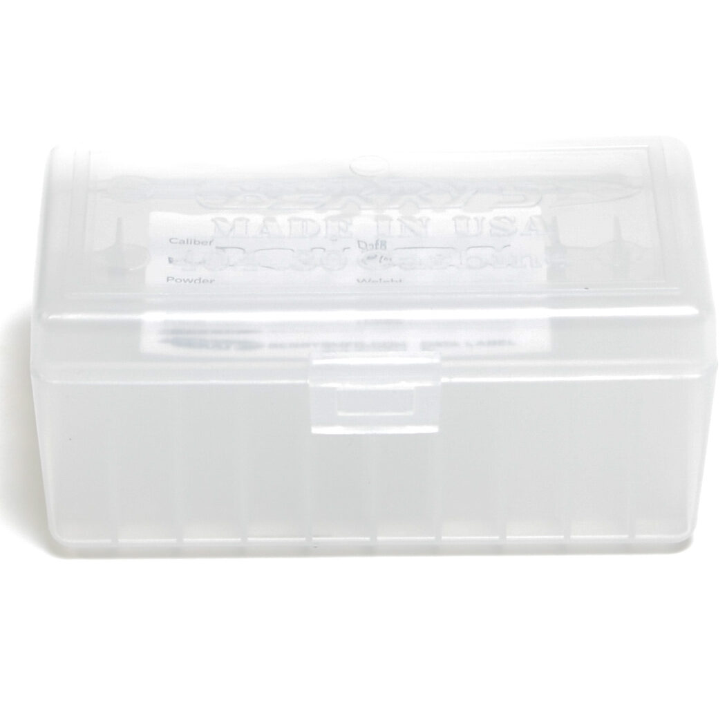 Berrys Ammo Box 22 Hornet 30 M1 Hinged Top Clear 50/Cs
