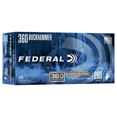 Federal Ammunition 360 Buckhammer 200 Grain Jacketed Soft Point 20 Count
