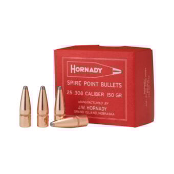 Hornady .308 Diameter 150 Grain Spire Point with Cannelure 75th Anniversary Limited Edition InterLock 25 Count Bullets