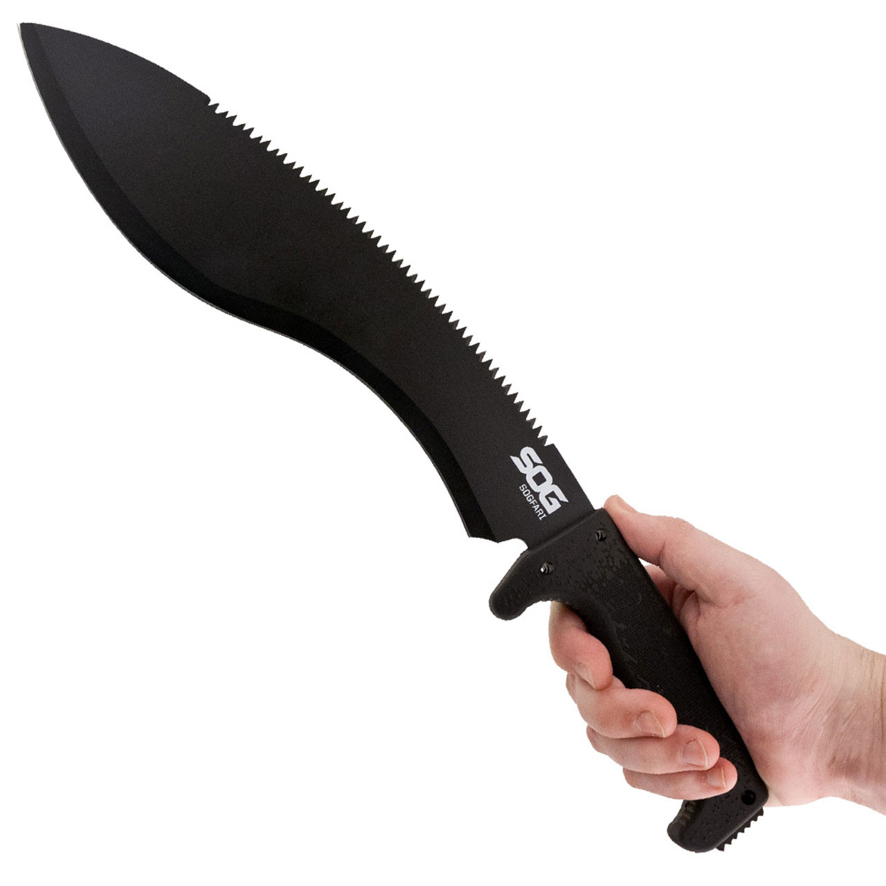 SOG SOGFari Kukri Machete 12" Kukri Plain Edge with Serrated Spine - Image 3