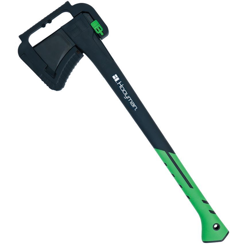 Hooyman Splitting Axe 1065 High Carbon Steel Blade Fiberglass Handle Black/Green