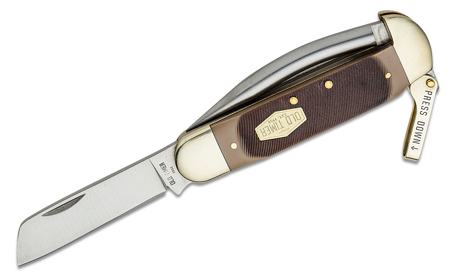 Old Timer Mariners Knife 2 Blade Folding Knife 2.8" Clip Point - Image 2