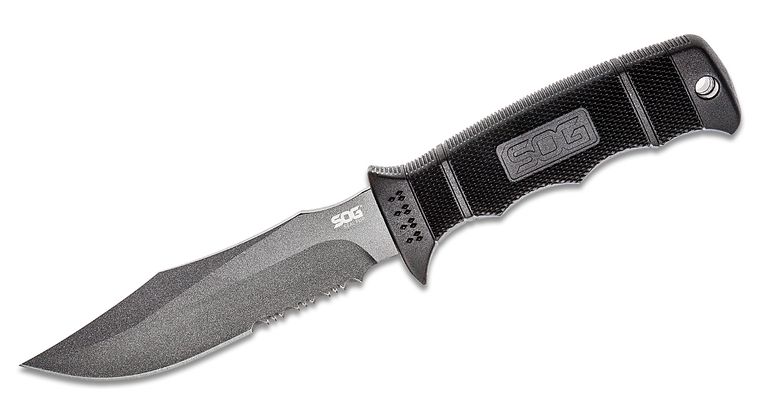 SOG SEAL Pup Fixed Blade 4.75" Clip Point Partially Serrated
