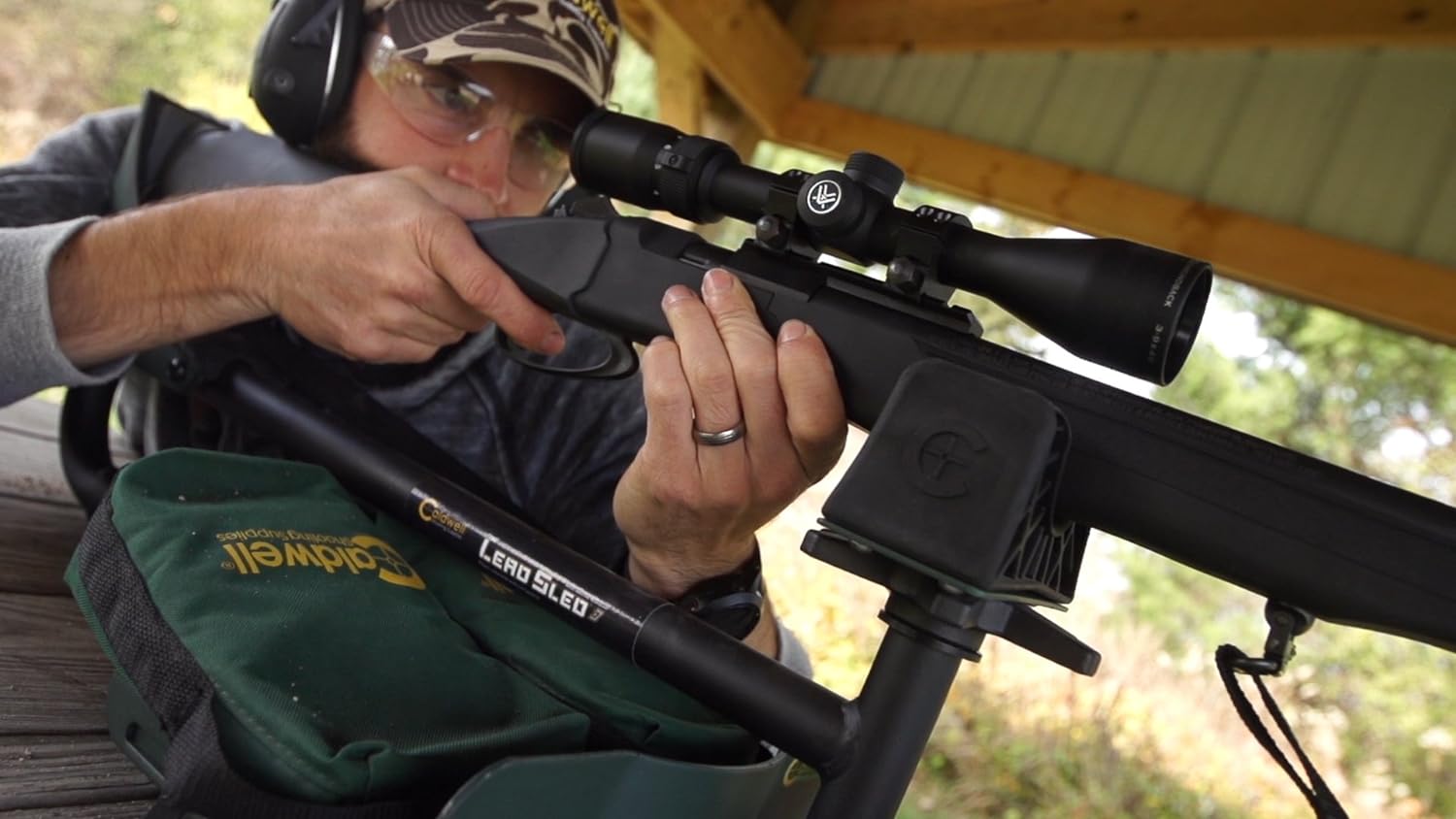 Caldwell Lead Sled Shooting Rest Weighted Bag Unfilled Nylon Black/Green - Image 5