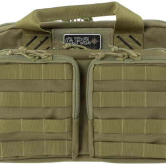 GPS Tactical Quad Pistol Range Bag Nylon Tan