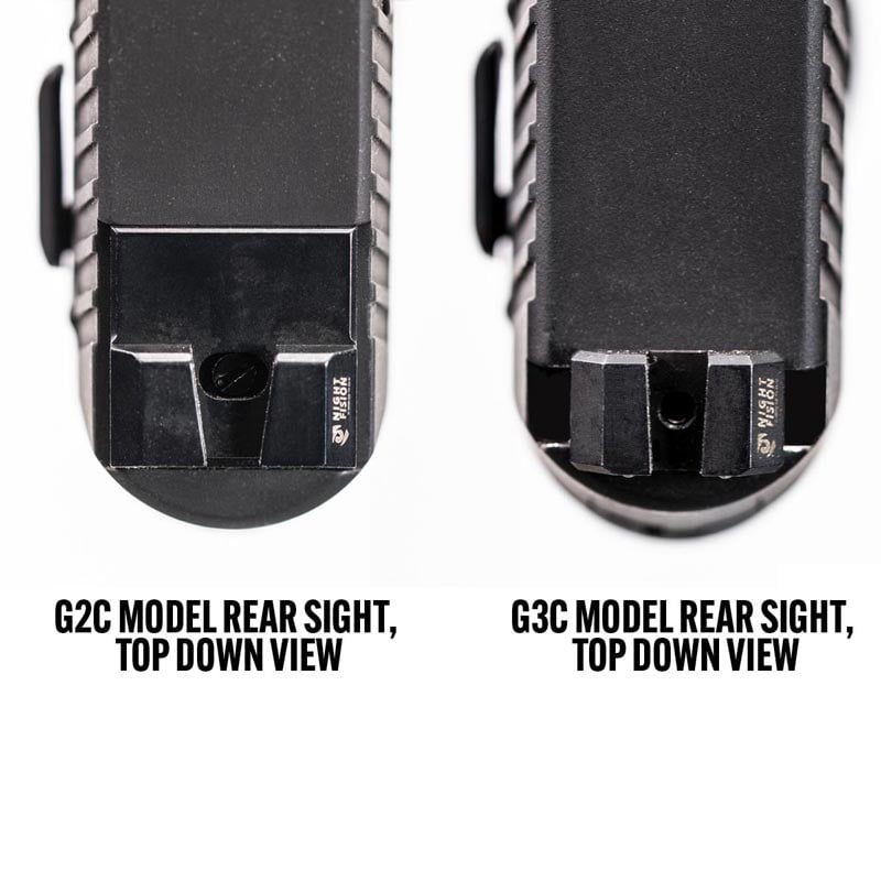 Night Fision Night Sight Set Taurus G2c/G2/G3/TX22 Yellow Front Black Nitride - Image 2