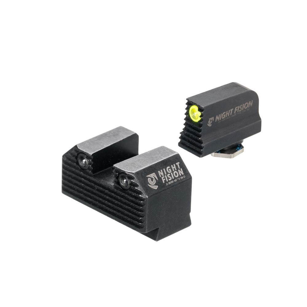 Night Fision Ready Stealth Night Sight Set Glock 17/19/34 w/ RMR/507c/508t Yellow Front Blank Rear Sight Black Nitride - Image 3