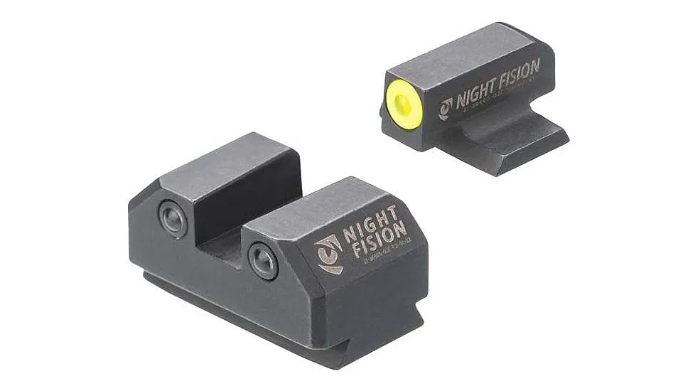 Night Fision Night Sight Set Ruger Max 9 Yellow Front Black Nitride