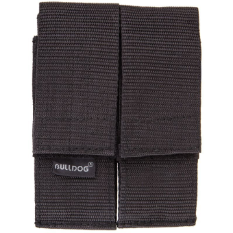 Bulldog Cases Universal Double Mag Holder with Belt Loop Ambidextrous Most Single & Double Stack Magazines Polymer Black