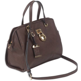 Bulldog Cases Satchel  Purse with Holster Ambidextrous Most Small Pistols & Revolvers Leather Chocolate Brown Medium