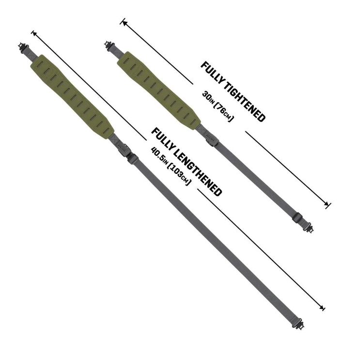 Allen KLNG Traction Padded Sling with Sling Swivel Rubber Ranger Green 40.5" - Image 2