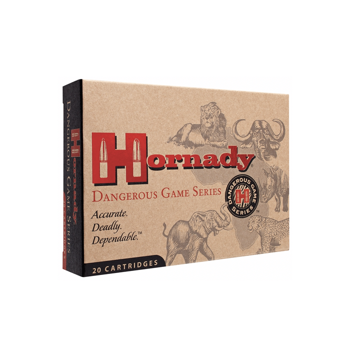 Hornady Ammunition 450 Rigby 480 Grain DGS Jacketed Flat Nose 20 Count