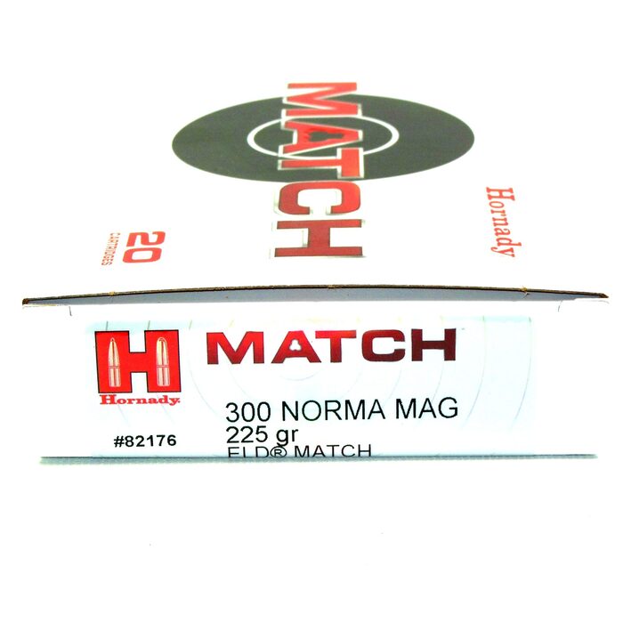 Hornady Ammunition 300 Norma Magnum 225 Grain ELD Match Polymer Tip 20 Count