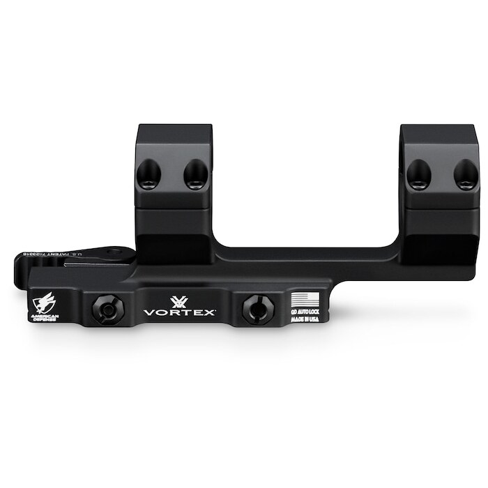 Vortex Optics Precision Quick-Release 1-Piece Cantilever Mount Picatinny Style with Integral Rings Black - Image 3