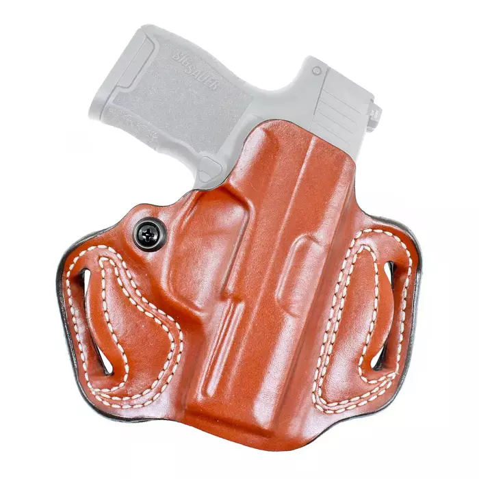 DeSantis Mini Slide Holster Right Hand Sig Sauer P365, Sig P365 Xl Premium Saddle Leather Tan - Image 2