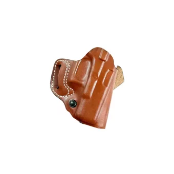 DeSantis Sidestep Holster Right Hand Standard 1911 Models 5" with Red Dot Sight Premium Saddle Leather Tan